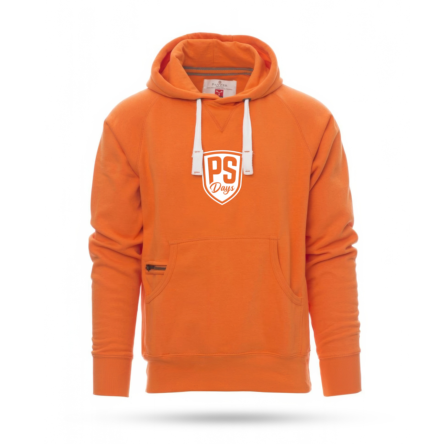 Herren Pocket Hoody - Orange Logo